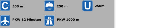 500 m 250 m PKW 1000 m 250m PKW 12 Minuten